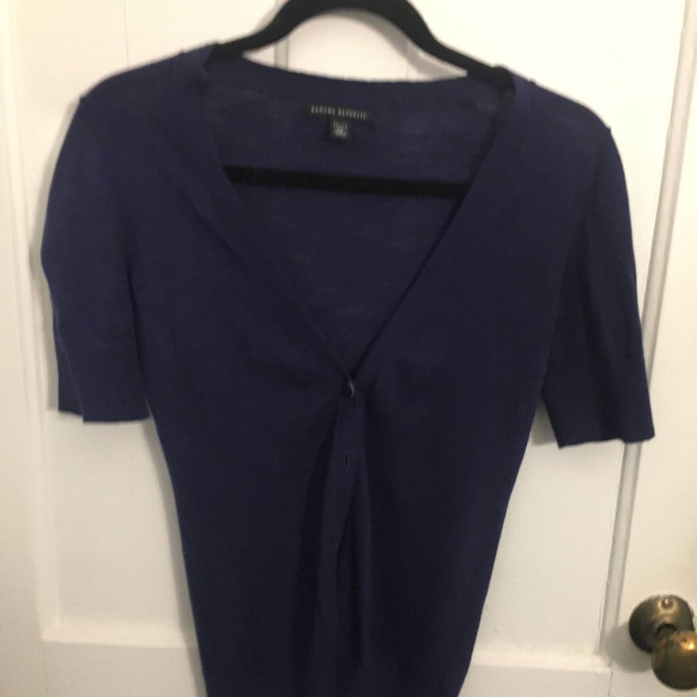 Purple Banana Republic short-sleeved cardigan
